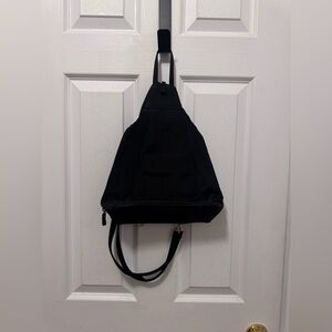 Black Convertible Crossbody Slingbag Backpack